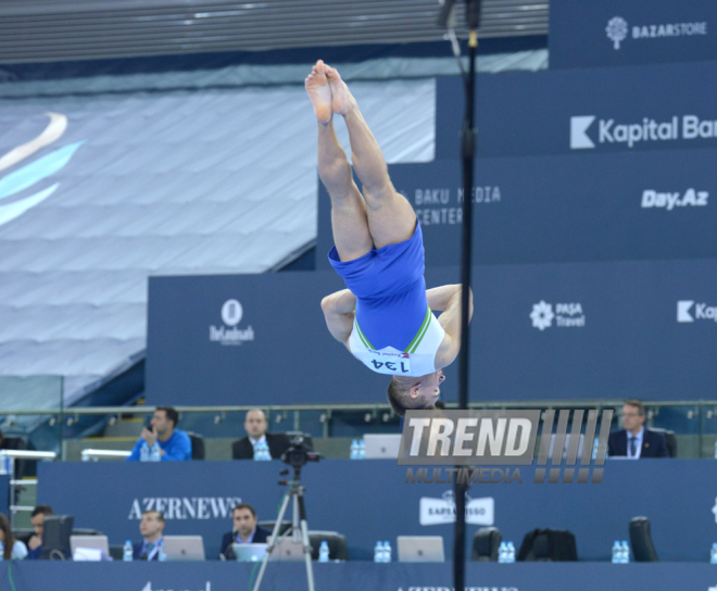 Bakıda idman gimnastikası üzrə Dünya Kuboku yarışlarının ilk günü start götürüb. Azərbaycan, 19 fevral, 2016